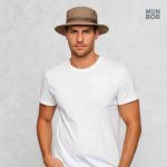 Chapeau militaire marron, style pratique et intemporel