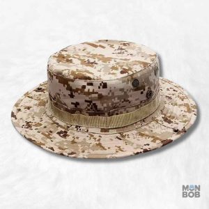 Chapeau militaire Pixel beige, style camouflage