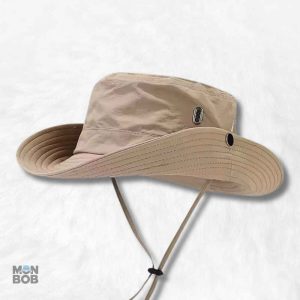 Chapeau randonnée anti UV beige pour protection solaire
