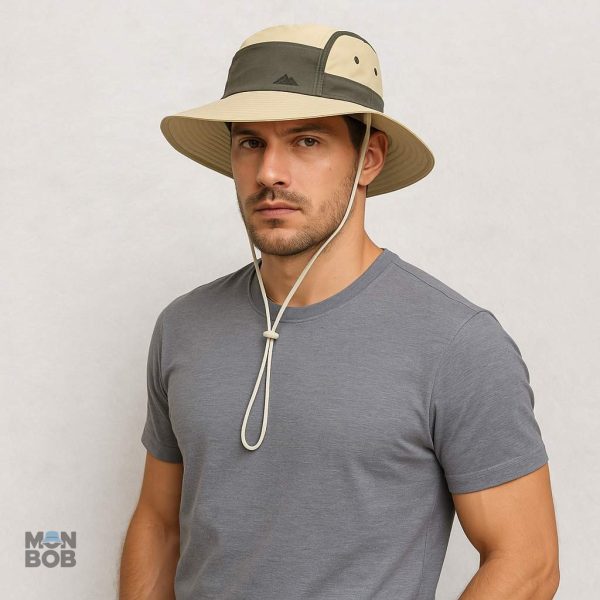 Chapeau léger beige, idéal pour les activités en plein air