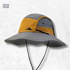 Chapeau Randonnée Orange et Gris, idéal pour les aventures en plein air