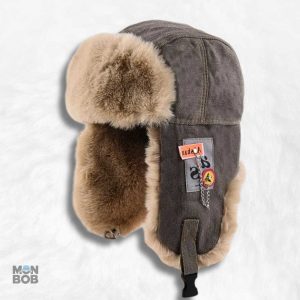 Chapka aviateur grise pour un look tendance et chaleureux