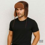 Chapka marron pour homme, look aviateur tendance