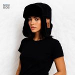 Accessoire hiver : chapka noire style aviateur pour homme