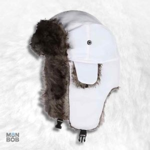 Chapka blanche pour homme, accessoire hivernal élégant