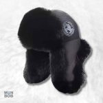 Chapka en fourrure noire pour homme