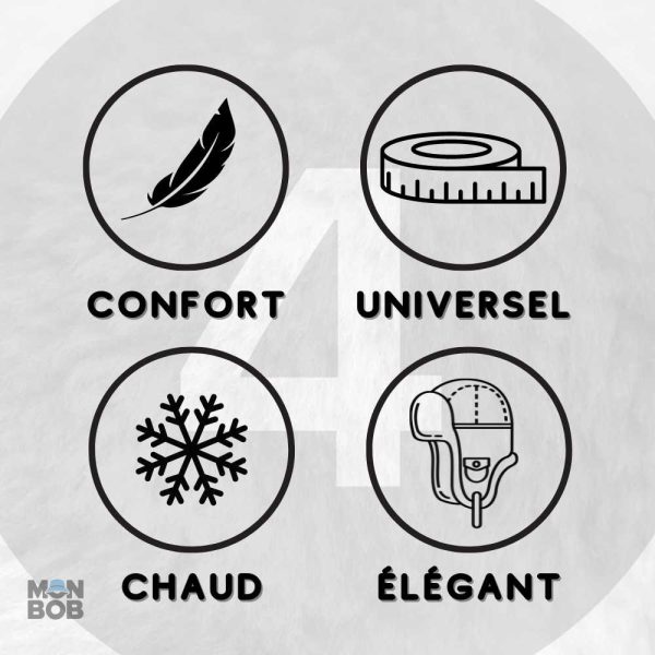 Chapeau chaud pour femme en fourrure beige, style chapka