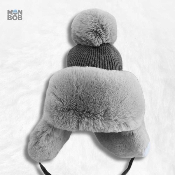 Chapka femme fourrure grise élégante et chaude