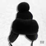Chapka femme fourrure noire élégante et confortable