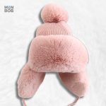 Chapka femme fourrée rose élégante et confortable