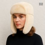 Chapka crème pour femme, idéale pour le grand froid