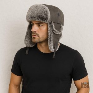 Chapka Homme en gris élégant