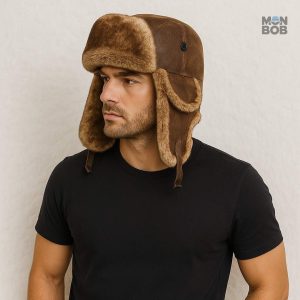 Chapka marron élégante pour homme