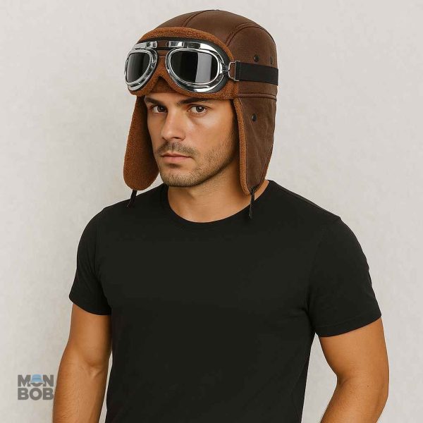 Lunettes marron pour chapka tendance