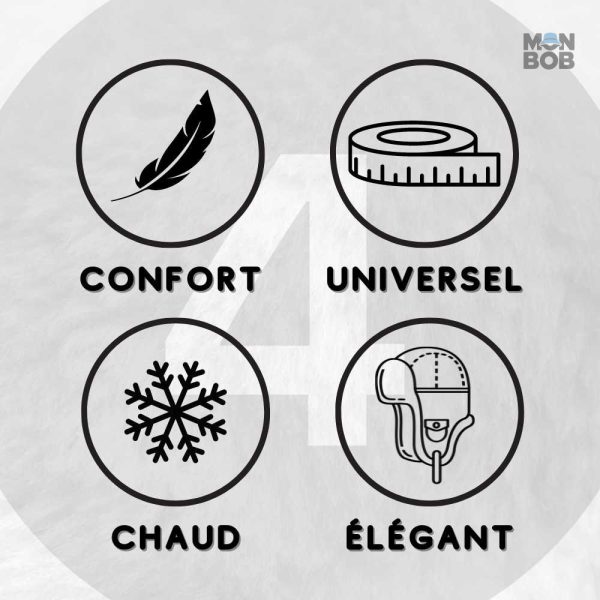 Mode hivernale : chapka noire, style tendance