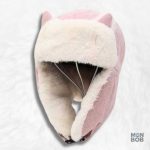 Chapka rose à oreilles pour un style douillet