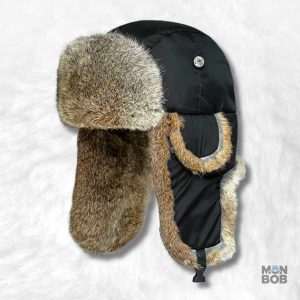 Chapka russe noire élégante pour l'hiver