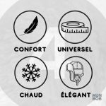 Chapeau chapka noir, idéal pour les activités d'hiver