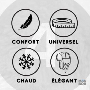 Chapeau chapka noir, idéal pour les activités d'hiver