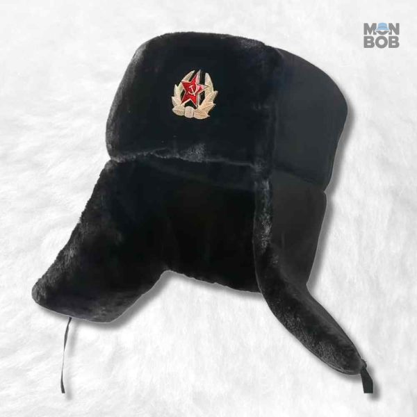 Chapka Soviétique Noir élégante et chaude