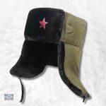Accessoire chaud, chapka verte inspirée du style soviétique