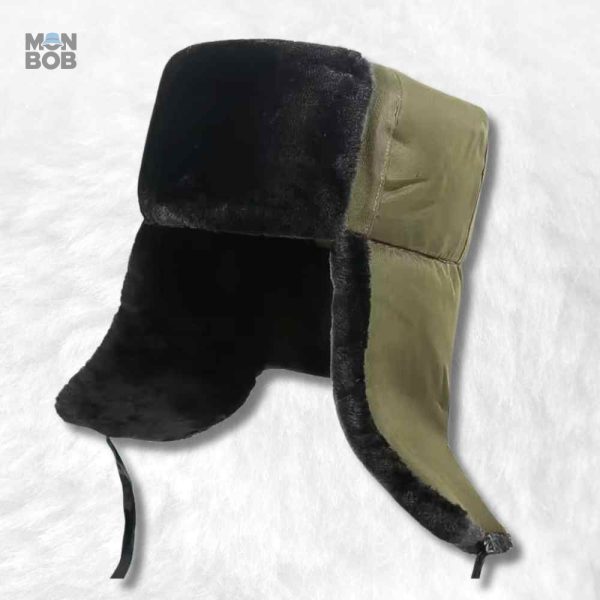 Chapka URSS verte en style classique pour l'hiver