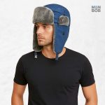 Ushanka bleue pour une protection optimale contre le froid