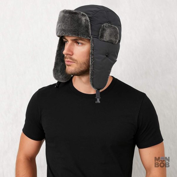Ushanka grise, chapka confortable pour un look hivernal tendance