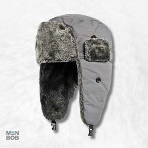 Chapka Ushanka Gris clair élégante et chaleureuse