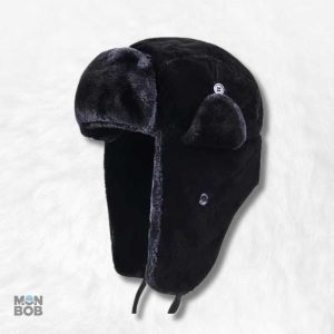 Chapka Ushanka Noir élégante et chaleureuse pour l'hiver