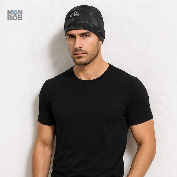 Sous-casque vélo vert foncé pour un style camouflage