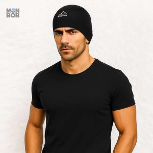 Accessoire de cyclisme, sous-casque noir léger et agréable