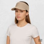 Casquette d'été beige pour femme, style décontracté