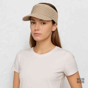 Casquette d'été beige pour femme, style décontracté