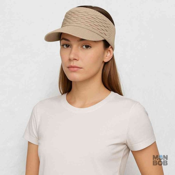 Casquette d'été beige pour femme, style décontracté