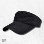 Visière noire pour femme, accessoire tendance été