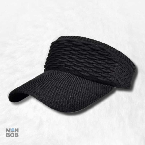 Visière noire pour femme, accessoire tendance été